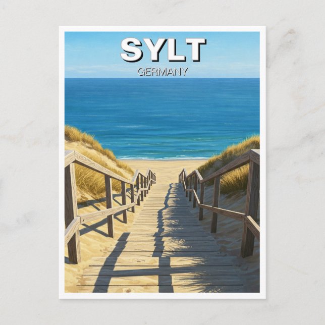 Cartão Postal Sylt Alemanha Viagem (Frente)