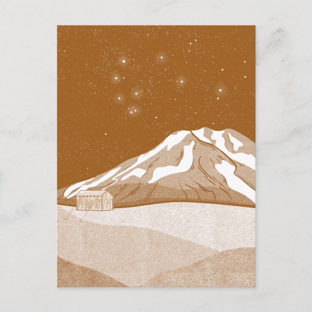 Cartão Postal Syme Hut Mount Taranaki (Frente)