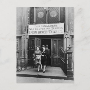 Cartão Postal Synagogue Prayer Service em 6 de junho de 1944