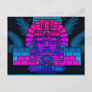 Cartão Postal Synthwave Pharaoh