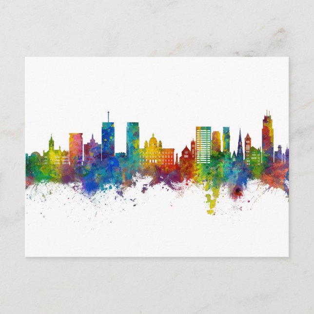 Cartão Postal Syracuse New York Skyline (Frente)