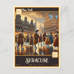 Cartão Postal Syracuse, Nova Iorque Vintage