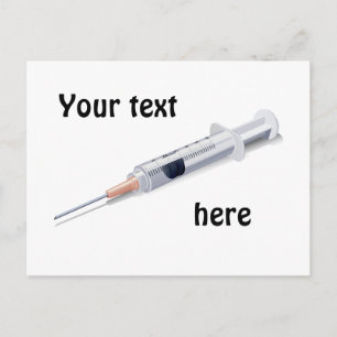 Cartão Postal Syringe - card