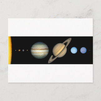 Cartão Postal Système solaire à l'échelle - Escala do Sistema So