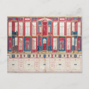 Cartão Postal T31456 Study of a Roman Fresco, 1775 (w/c, guache)