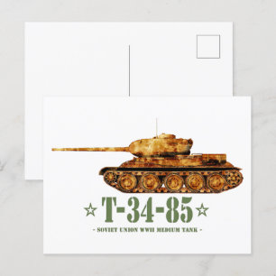 Cartão Postal T-34-85 Segunda Guerra Mundial, 2.ª Estação Soviét