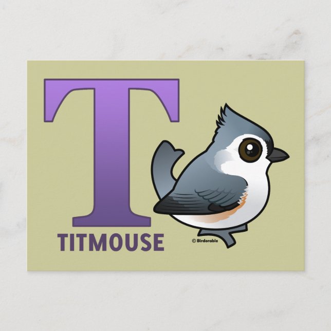 Cartão Postal T é para o Titmouse (Frente)