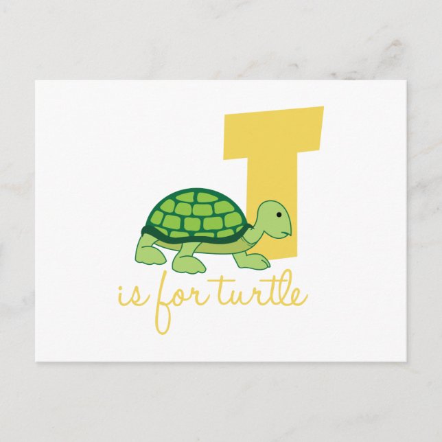 Cartão Postal T É Para Tartaruga (Frente)