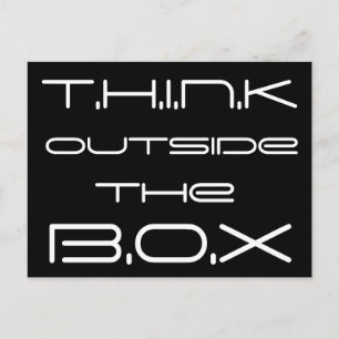 Cartão Postal T.H.I.N.K FORA DO Legal Inspirador B.O.X