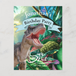 Cartão Postal T Rex, Jurassic World, Feliz Aniversário