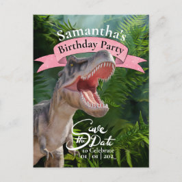 Cartão Postal T Rex, Jurassic World, Garota de Aniversário na Se