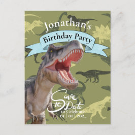 Cartão Postal T Rex, Mundo Jurássico, Feliz Aniversário Padrão