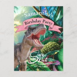 Cartão Postal T Rex, Mundo Jurássico, Garota de Aniversário