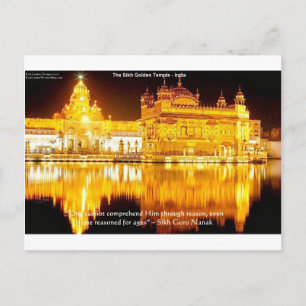 Cartão Postal T-shirt e Presentes do Templo Dourado Sikh na Índi