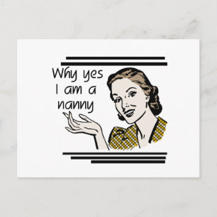 Cartão Postal T-shirt retros e presentes do baby-sitter