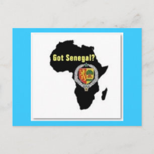 CARTÃO POSTAL T-SHIRT SENEGAL/SENEGALESE E ETC