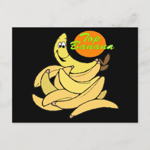 Cartão Postal T-shirts de Banana de Topo Engraçado Presentes