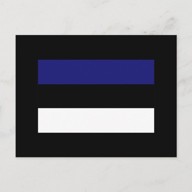 Cartão Postal T-shirts e presentes de bandeira estônia (Frente)