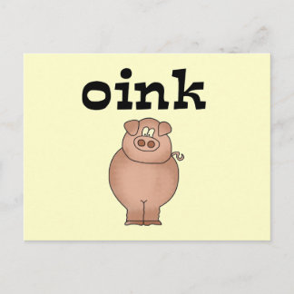 Cartão Postal T-shirts e presentes de Oink Pig