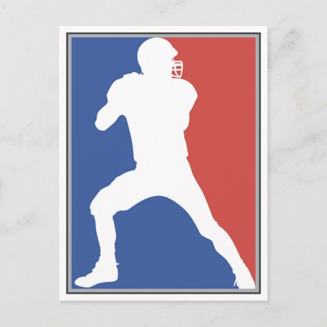 Cartão Postal T-shirts e presentes do jogador de futebol america (Frente)