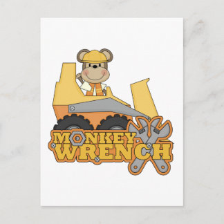 Cartão Postal T-shirts e presentes para Bulldozer Macacos Wrench