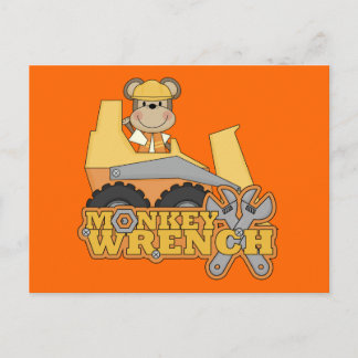 Cartão Postal T-shirts e presentes para Bulldozer Macacos Wrench