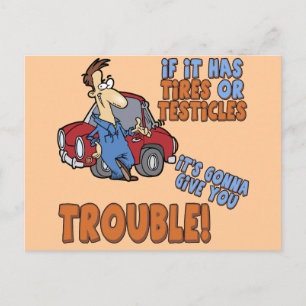 Cartão Postal T-shirts e presentes para ela com problemas reais