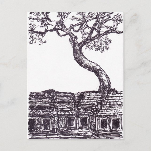 Cartão Postal Ta Prohm, Siem Reap (Frente)