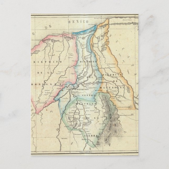 Cartão Postal Tabasco, México (Frente)