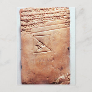 Cartão Postal Tablete com escrita cuneiforme, c.1830-1530 a.C.
