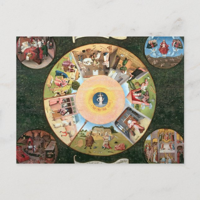 Cartão Postal Tabletop dos Sete Pecados Mortais (Frente)