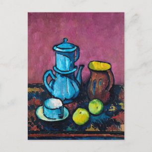 Cartão Postal Tableware e Maçãs de Café Alexander Kanoldt