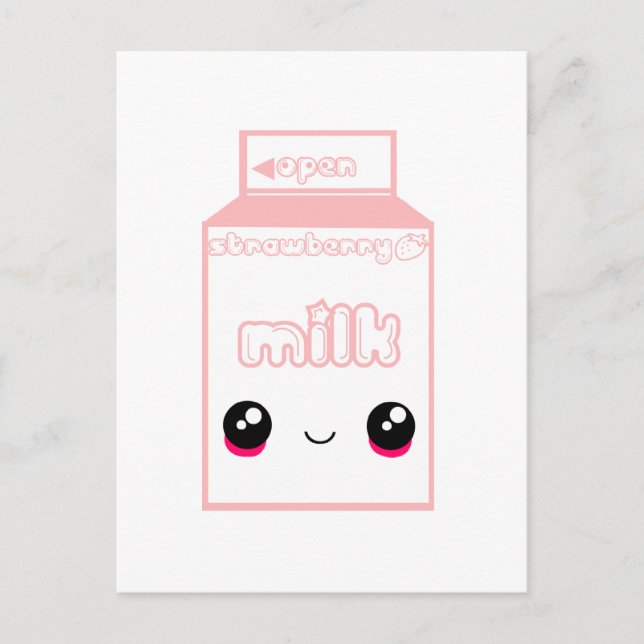 Cartão Postal Tabu Japan Milk Line- Strawberry (Frente)