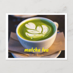 Cartão Postal Taça Matcha Tea Photo