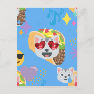 Cartão Postal taco cat emoji