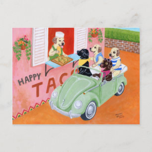 Cartão Postal Taco Fun Labradores