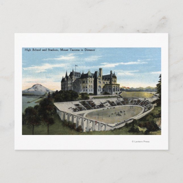 Cartão Postal Tacoma, Washington - vista do segundo grau (Frente)