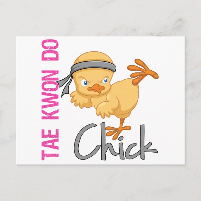 Cartão Postal Tae Kwon Do Pintinho (Frente)
