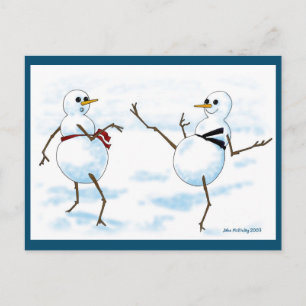 Cartão Postal Taekwondo Snowman