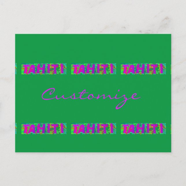 Cartão Postal Tahiti - Sinal Thunder_Cove (Frente)