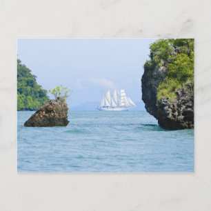 Cartão Postal Tailândia, Mar de Andamão. Navio Star Fyer clipper