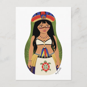 Cartão Postal Taíno de Boriken, Postcard de Matryoshka porto-riq