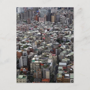 Cartão Postal Taipé, cidade de Taiwan, a partir do ar