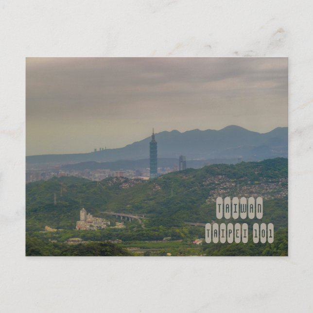 Cartão Postal Taipei 101 em Taiwan (Frente)