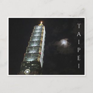 Cartão Postal taipei 101 noite