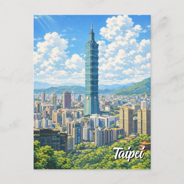 Cartão Postal Taipei 101 Taiwan (Frente)