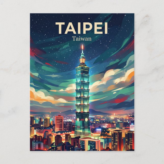 Cartão Postal Taipei 101 Taiwan (Frente)