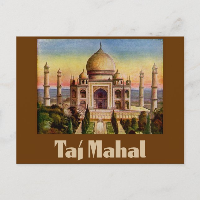 Cartão Postal Taj Mahal Antigo (Frente)