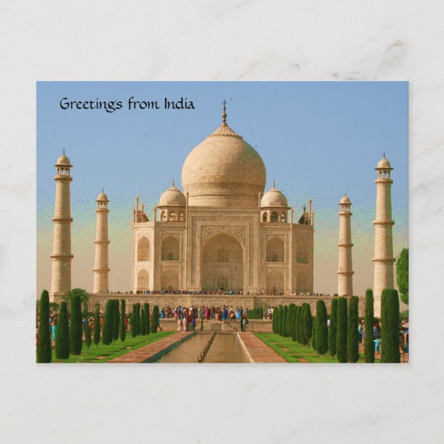 Cartão Postal taj mahal bright (Frente)