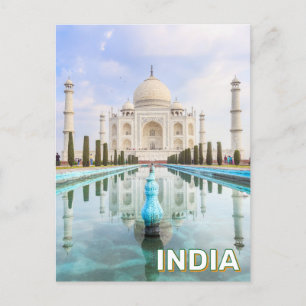 Cartão Postal Taj Mahal Em Agra, Índia